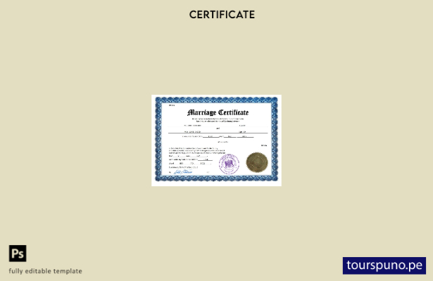 listo para imprimir certificado de matrimonio de Siria Plantilla Word y PDF